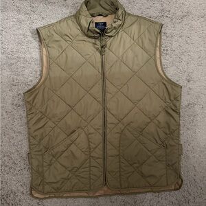 J. Crew Men's Olive Quilted Vest